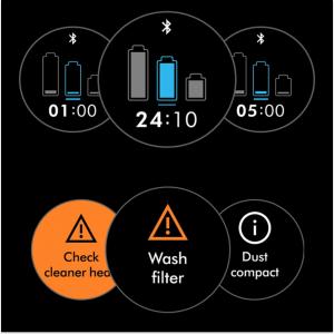 Інформація про роботу пилососу в режимі реального часу