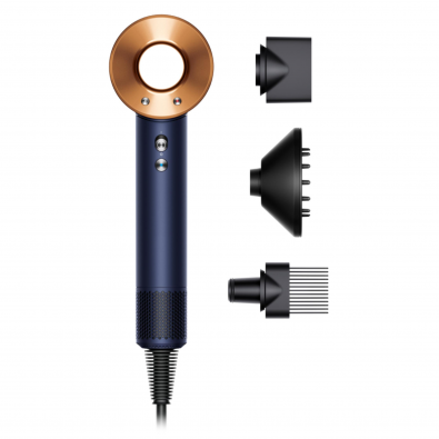 Фен для волос Dyson Supersonic HD07 Curly+Coily (синий/медный)