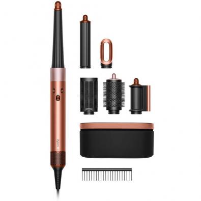 Стайлер Dyson Airwrap i.d. Straight+Wavy HS08 T1/T2 для прямого та хвилястого волосся (янтарний шовк/рожеве шампанське)